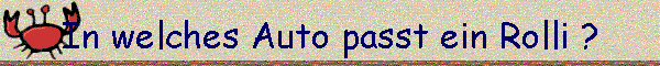 In welches Auto passt ein Rolli ?