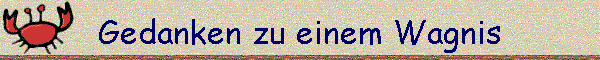 Gedanken zu einem Wagnis